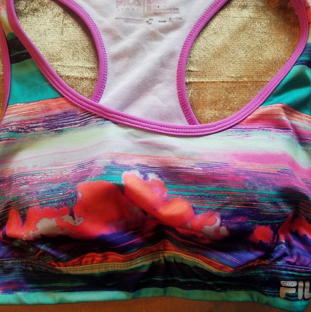 NEW FILA Running Tie-Dye Sports Bra